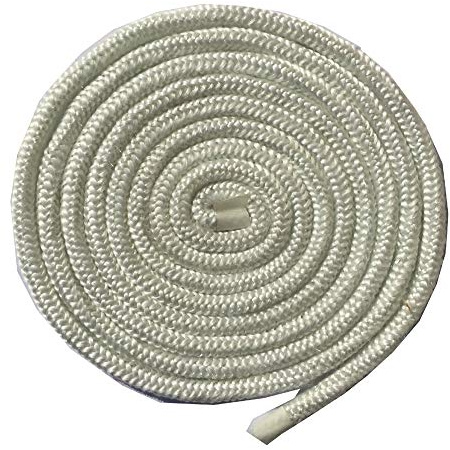 Aboniris 1/4” Wood Stove Door Gasket, 6mm Stove Rope, Round Fiberglass Rope Seal, White, Length 86