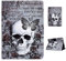 Rosbtib Case for iPad 9.7 (2017/2018)/iPad Air/Air 2,iPad 5th Generation Case/6th Gen Case,Slim Shockproof Cover Multi-Angle Viewing Stand Wallet Case for iPad 9.7 Inch Book Cover, Skull