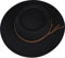 JK Home Damen Kappe mit breiter Krempe, konkave Oberseite, Filzglocke, Derby, Bowler, Bootshut, Vintage-Gürtelschnalle, Porkpie Fedora Kirche Jazz Trilby Wollmütze, B: Schwarz, Einheitsgröße