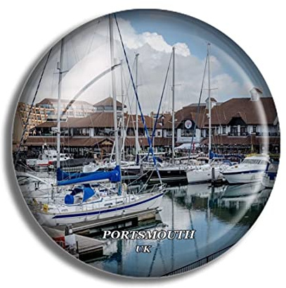 Crystal Fridge Magnets Portsmouth UK Travel Souvenir Funny Sticker for Gift Home Decoration Office Whiteboard