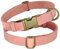 PET ARTIST Leder Hundehalsband personalisiert,gerolltes Leder Hundehalsband mit Namensschild,verstellbare und weich gepolsterte Hundehalsbänder für mittlere,kleine,große Hunde,Rosa,M