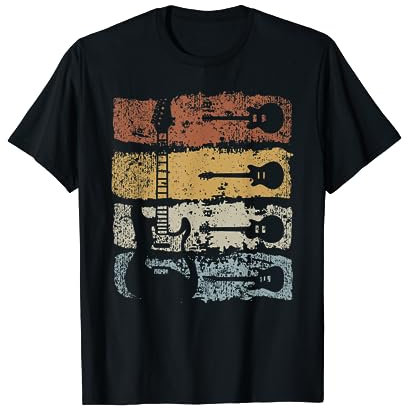 Gitarrist Musiker Rock Musik Retro Gitarre T-Shirt