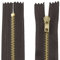 AERZETIX - C61271-2er-Set nicht trennbare Reißverschlüsse 16 cm aus metall - zipper - Farbe dunkelbraun - nähzubehör lederwaren etuis röcke kleider hosen kurzwaren