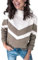 HEYPORK Damen Herbst Winter Warm Bequem Pullover Casual Mode Strickjacke Strickpullover Frauen Herbst/Winter Pullover Patchwork Strickpullover Pullover(Khaki, M)