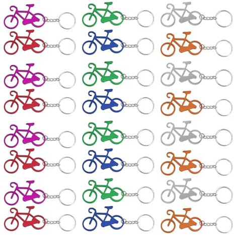 LATRAT 24 PCS Bier Flaschenöffner Tasche Schlüsselanhänger Fahrrad für Party, Hochzeiten, Bars, Zufällige Farbe