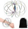 Durchflussringe Spielzeug,3D Arm Feder Magisch Durchflussring,Edelstahl Multisensorisch,Pädagogisch und Interaktiv Feder Spielzeug,3D Magic Flow Ring,Edelstahl Geometrisches Kinetic Spring Spielzeug