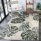 Wonnitar Tropischer waschbarer Teppich, Monstera-Blatt, Badezimmerteppich, rutschfest, Wohnzimmer, Überwurf, weiche Niederflor-Badematte, Nachttisch, Bodenteppich für Schlafzimmer, Wäsche, Küche,