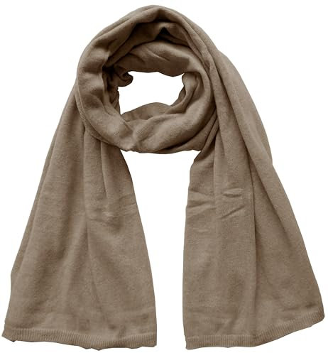 Mississhop 381 Feinstrick Kaschmir-Gemisch Beanie Mütze Slouch/XXL Schal/Handschuhe Fango-Braun Einheitsgroesse Schal
