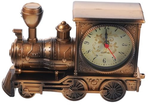 MAGICLULU Kreativer Wecker Eisenbahnmodell aus Abs, Leichte Tischdeko