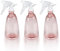 Gvolatee 3 Piezas Botella Pulverizador 500 ml, Plastico Gatillo Botellas de Spray Vacías, Rellenable Transparente Atomizador Agua, para Regar Plantas de Jardín, Limpieza, Pelo, Aceites Esenciales
