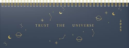 rido/idé Querterminbuch Modell Young Line (2025) „Universe“, 2 Seiten = 1 Woche, 297 × 105 mm, 128 Seiten, Grafik-Einband, dunkelblau