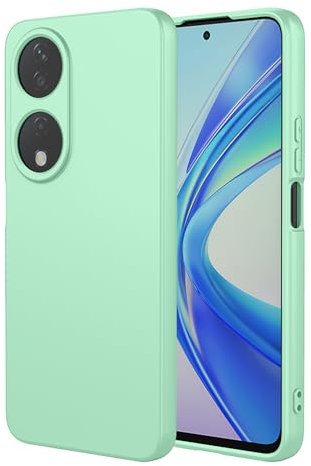 TEYYOS Coque pour Honor 90 Smart 5G, Doux Silicone Liquide Housse, Antichoc Trois Etages Complète Protection Etui, Matcha Vert