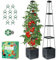 MQHUAYU Jardinière Surélevée avec Treillis,Tuteur Tomate，145cm Arrosage Automatique Jardiniere Tomate,Support Tomate，Treillis pour Plantes Grimpantes pour l'Intérieur et l'Extérieur (2 Pack)
