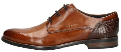 bugatti Herren Business Halbschuh mit eleganter Linienführung, Cognac, 42 EU