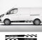 LIOUFTT 2 Teile/los Autoaufkleber, passend für Ford Transit Tourneo Custom Sport MK7 MK8 MK9 Lange Streifen Vinyl Aufkleber Autozubehör