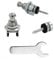 Rayzm Guitar Strap Locks Set, Security Strap Lock System for Acoustic/Electric/Bass Guitar, Quick Release Mechanism, Metal Strap-lock Buttons with a Wrench (Silver)
