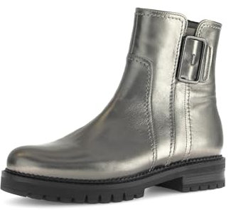 Gabor Damen Biker Boots, Frauen Stiefeletten,Booties,halbstiefel,Kurzstiefel,uebergangsschuhe,uebergangsstiefel,Acciaio (Mel/CDF),39 EU / 6 UK
