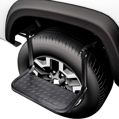 Automotive Radtritt Trittstufe für SsangYong Actyon (2007-2013), Klappbar Auto Trittleiter Verstellbare Reifenstufe Träger Klapptritt Zubehör