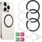 6 Stück Magnetisch Adapter Ring, Magnetring Handy mit 3 Hilfs Filmwerkzeuge, Magnet Aufkleber für Magsafe Ring (Einfarbig)
