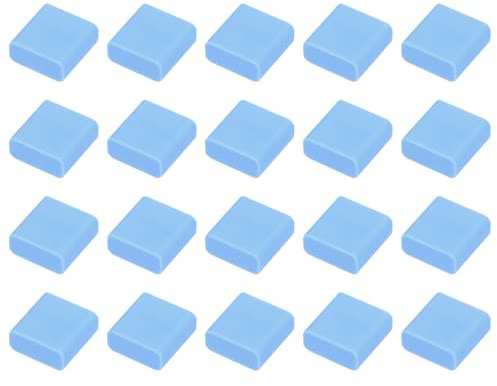 sourcing map 20pcs USB 2.0 Port Cap Cover Anti Dust Silicone Protector for USB Male USB Data Cable, Blue