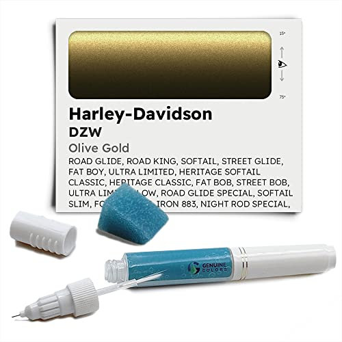 Genuine Colors Lackstift OLIVE GOLD DZW für Harley-Davidson Gold ROAD GLIDE, ROAD KING, SOFTAIL, STREET GLIDE, FAT BOY, ULTRA LIMITED, HERITAGE SOFTAIL CLASSIC, HERITAGE CLASSIC, FAT BOB, STREET BOB,