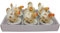 Dekohelden24 Teelicht Huhn, Osterteelicht, Wachskerze Teelicht, Frühlingskerze, Figurenkerze als Huhn aus Wachs, Lieferumfang: 6 einzelne Huhnkerzen in Weiß, L/B/H: 4 x 4 x 5 cm.