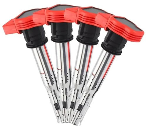 Ignition Coil Zündspule Für VW Für PASSAT B6 Für GOLF Mk5 Für AUDI A3 A4 A6 Q3 Q5 Für SKODA Für OCTAVIA Für SEAT Zündkerzen(4pcs)