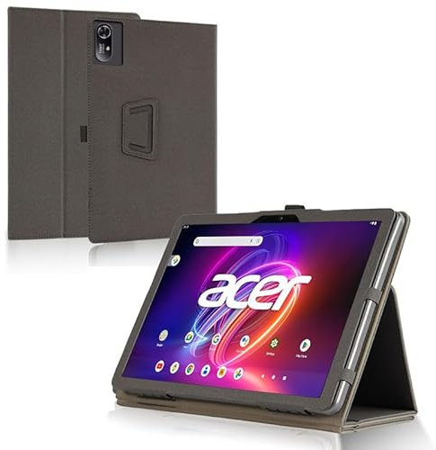 YKWXSC Case for Acer Gadget E10 ETPad Tablet 11 Inch, Thin Case Slim Stand Hard Shell Protective PU Leather for Acer Gadget E10 ETPad Tablet 11 Inch, Black