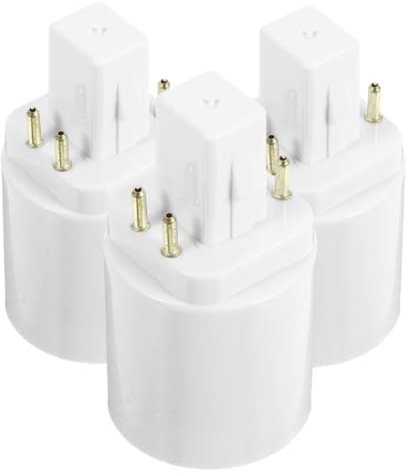 Hemobllo Adattatore Per Prese Di Luce Da 3 Pezzi: Convertitore Da G24q A E27, Portalampada A 4 Pin, Adattatore Per Base Lampadina, Accessori Per Luci Ignifughe Per Lampadine A