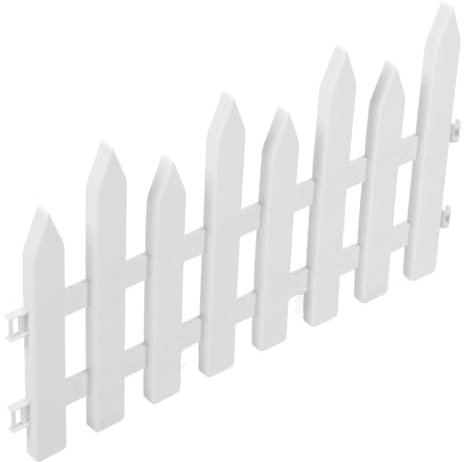 DIYEAH Gartenzaun Lattenzaun Grenze Landschaftsbau Kanten Streikposten Baumzaun Anlage Gartenarbeit Gitter Hinterhof Draht Zäune Im Freien Pflanzen Klein Gartenumrandung Fechten PVC Weiß