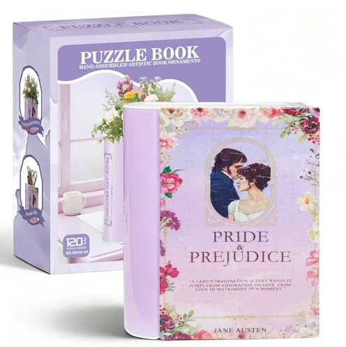 KRYSTHIA 3D Puzzle Vase for Adults, 3D Puzzle Book Vase for Flowers, 120 Pcs 3D Puzzles Planter for Kids Ages 8-13, Unique Vases for Book Decor, Books Lover Gifts for Women(Pride)