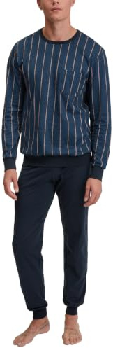 CALIDA Relax Imprint Bündchen-Pyjama Herren | Schlafanzug aus 100% Baumwolle, pflegeleicht, elastisch & formstabil, in Single Jersey