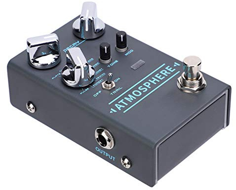 POENVFPO Digitales Gitarren-Reverb-Effektpedal mit 9 Modulationsarten, Spring Shimmer-Effekten, Trail-Funktion, 109 X 67 X 48 Mm, für Live-Performance-Aufnahmen