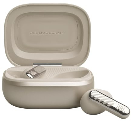 JBL Live Beam 4, Kabellose Noise-Cancelling-Ohrhörer, Champagner | Hi-Res Audio, Smart Charging Case, Bluetooth 6.0, 40 Stunden Akkulaufzeit, IP55 Wasserdicht, JBL Signature‑ und Spatial Sound