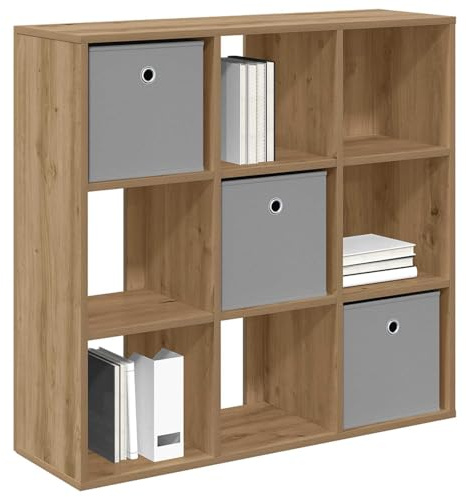 vidaXL Sideboard mit Schubladen Artisan-Eiche 88,5 x 29 x 84,5 cm, Wohnzimmer Sideboard, moderner Stauraum, viel Platz zum Organisieren, Robustes freistehendes Möbelstück
