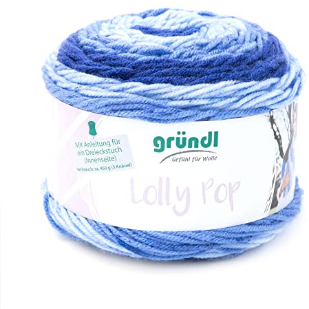 Gründl Lolly Pop 100% Polyacryl 4 x 150 g, Blueberry Swirl