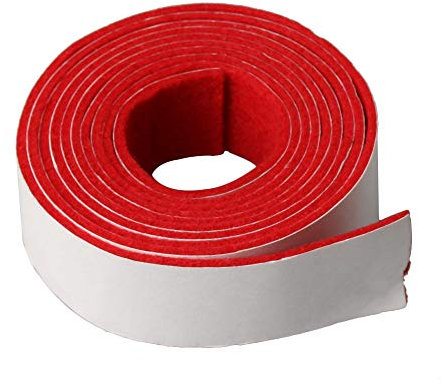 Yibuy Red Spring Rail Felt Strip for Piano Keyboard Replacement 130x1.9cm