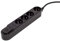 Chacon Bloc multiprise Design 4 x 16A avec interrupteur - 1,5 m - noir