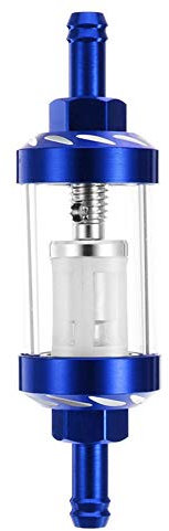 iSpchen Filtro olio combustibile per gas in alluminio Filtro carburante per gas in linea Filtro olio universale 8mm Filtro carburante olio benzina Adatto per accessori moto ATV Dirt Pit Bike Moto