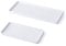XINRUI Bathroom Tray Organiser, 2 Pack Ceramic Vanity Trays Cosmetics Holder Bathtub Countertop Organizer for Bath Table,Candles,Towel,Soap,Towel,Perfume Plant,Jewelry(White)