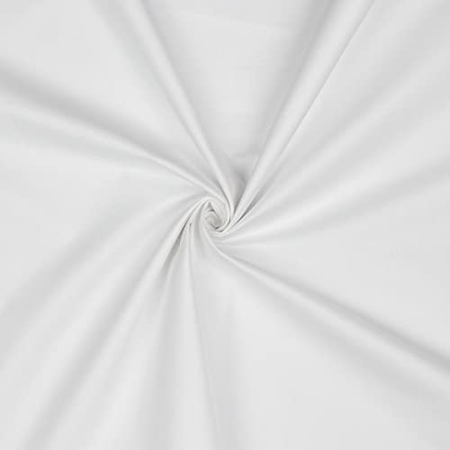 VmG-Store Baumwollstoff Uni 100% Baumwolle Oeko-Tex Meterware ab 50cm über 70 Farben zur Auswahl (04 Optisch weiß, 200 x 148cm)