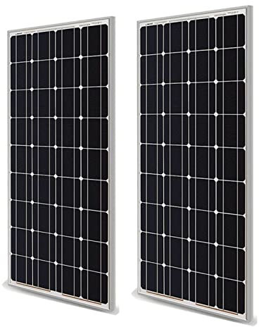 QAZNHODDS Kit de Panneau Solaire en Verre 200W Complete 100W 18V Cadre en Aluminium Rigide Panneaux solaires en Verre trempé à la Maison RV RV RO Toit ÉTAPILE Panneau PV,200w
