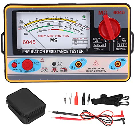 Tester di Resistenza di Isolamento 1KV 5MΩ‑2000MΩ Megaohmmetro, Misuratore di Resistenza di Terra a Batteria, TY6045
