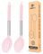 Pack of 2 Large Silicone Cooking Spoons,Non Stick Solid Basting Spoon,Heat-Resistant Kitchen Utensils for Mixing,Serving,Draining,Stirring (Pink)