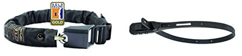 Hiplok Gold: Sold Secure Rated Wearable Chain Bicycle Lock & Bike Lock Z LOK Combo Security Tie & Bike, Black, 43 cm