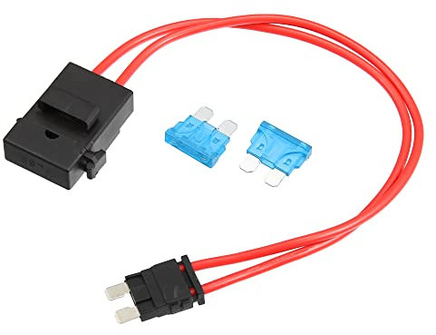 A ABSOPRO 32V Estándar Fusible Adaptador Fusible Kit con 2uds 15A Cuchilla Estilo Fusible