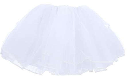WLLHYF 4 Layers Tutu Skirt, Tulle Tutus for Girls Tulle Fluffy Ballet Dress Skirt