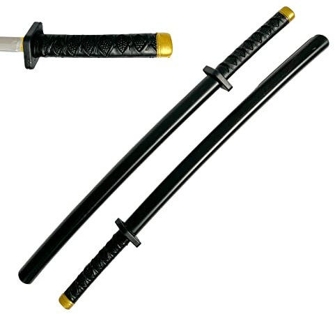 Set of Two 26 1/2 Inch Japan Samurai Pu Foam Blade Anime Sword Ninja Katana, Play, Fencing, Fun, Birthday, Halloween