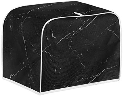 Kuiaobaty Black Marble Toaster Cover 2 Slice Solid Color Kitchen Small Appliance Dust Cover Bread Toaster Oven Dustproof Cover,S