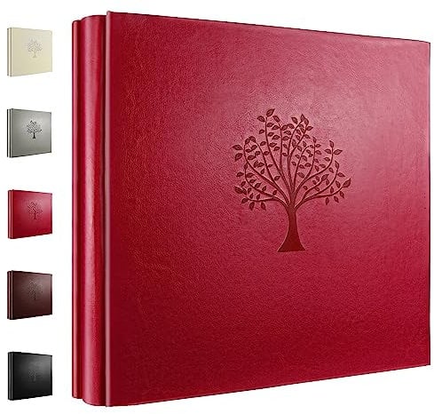 Photo Album 6x4 600 Pockets Photos, Leather Cover Large Picture Albums Holds 600 Horizontal and Vertical Photos